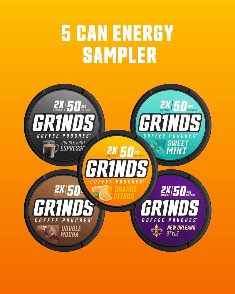 GRINDS Coffee Pouches Ultimate Energy 5 Pack - Image 2